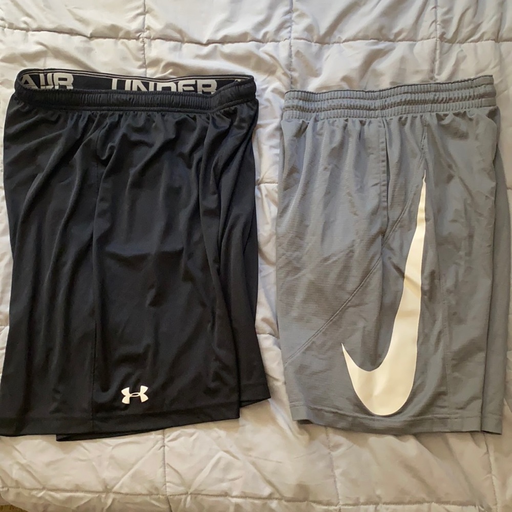 Under Armor and Nike athletic shorts